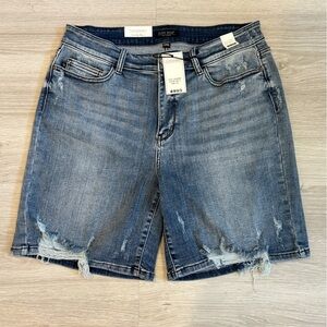 Judy Blue High Waisted Distressed Bermuda Short - 2XL